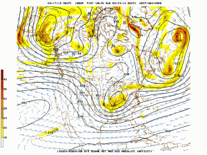 The GFS at day 7 shows our broad 500mb low amplifying into a major snowstorm.