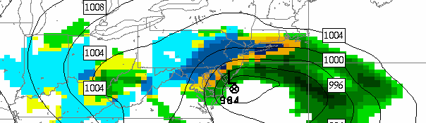 Canadian model (CMC) showing a significant snowstorm impacting the area on Monday. The CMC remains one of the farther north models within the envelope of guidance. 