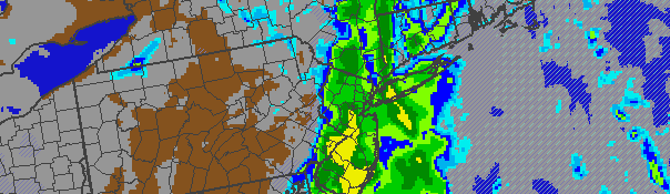 NAM model showing heavy rain impacting the area Tuesday afternoon and evening along a cold front. Clearing is expected behind the front by Wednesday. 