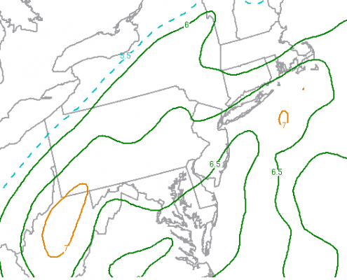 SPC Mesoanalysis shows mid-level lapse rates of around 6.5C/KM, which could support some thunder. 