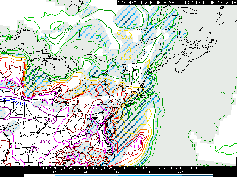 Moderate instability could fuel thunderstorms this evening.