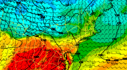 RAP model showing forecast high temperatures on Thursday.