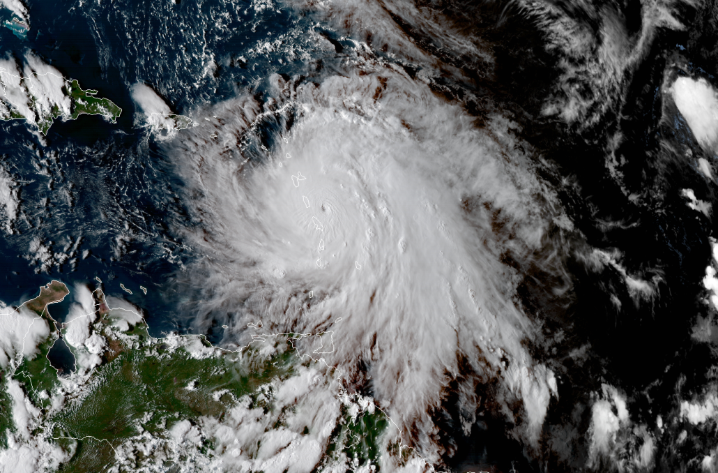 Natural color imagery provided by GOES 16 and CIRA Colorado State 