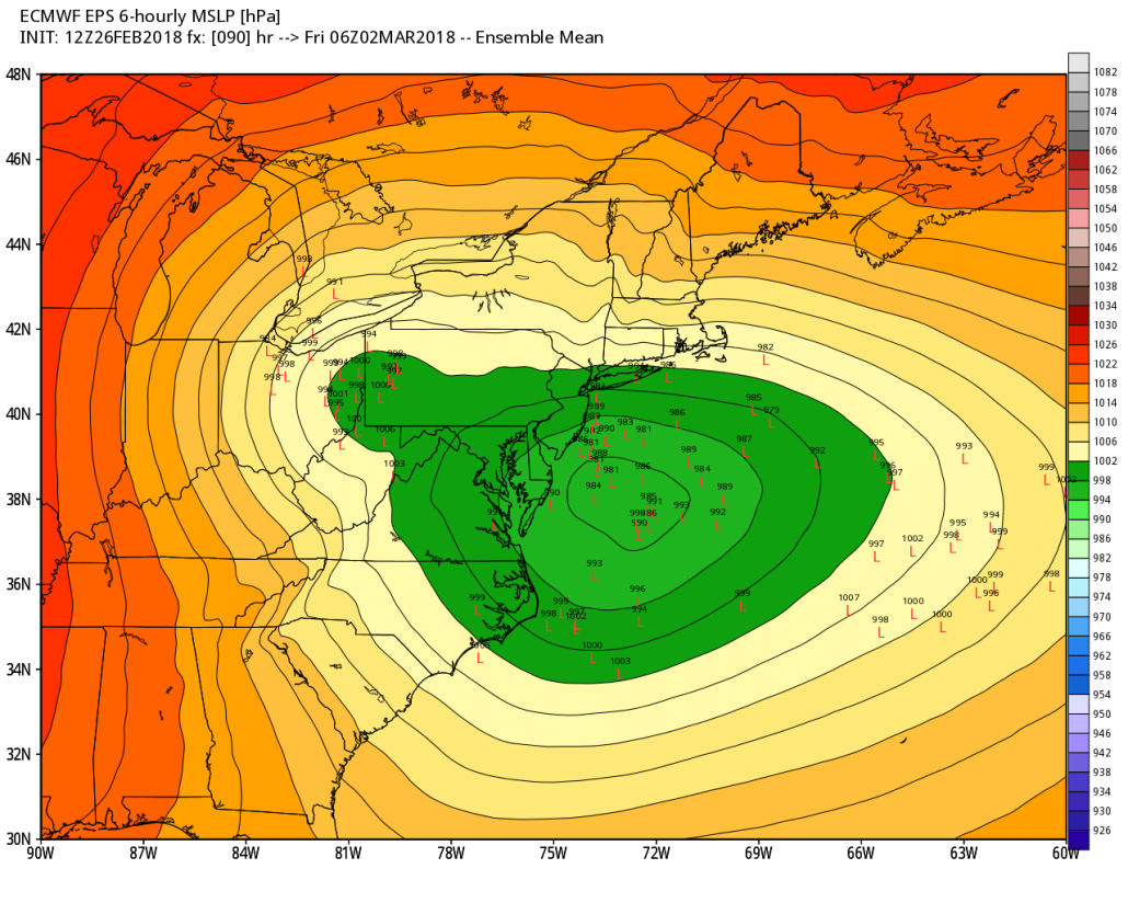 This afternoons European ensemble individual members showing a wide variety of solutions for Friday's system 