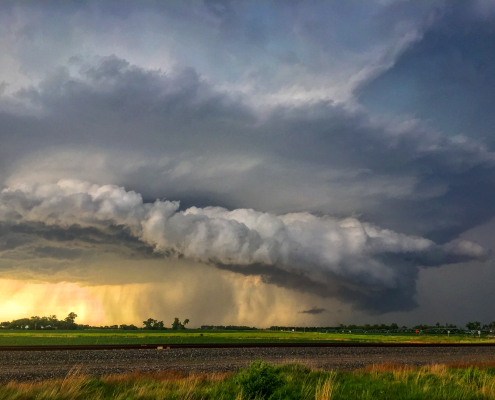 A low-precipitation supercell thunderstorm near Leigh, NE