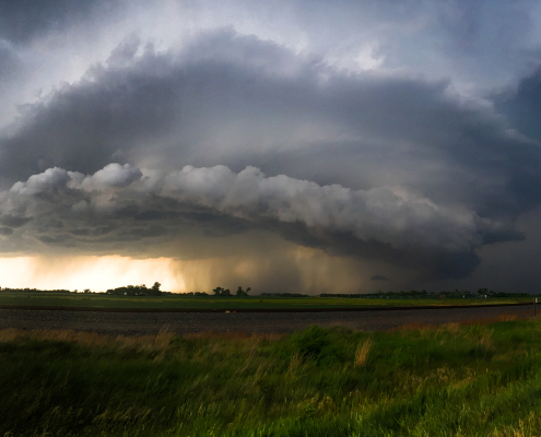 A low-precipitation supercell thunderstorm in Leigh, NE on June 17th, 2017