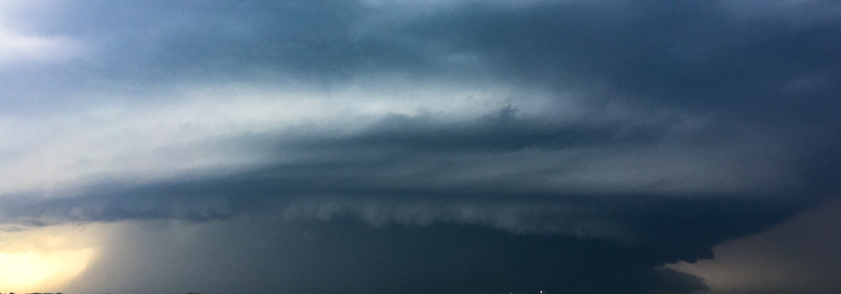 A high-precipitation supercell near Buxton, ND