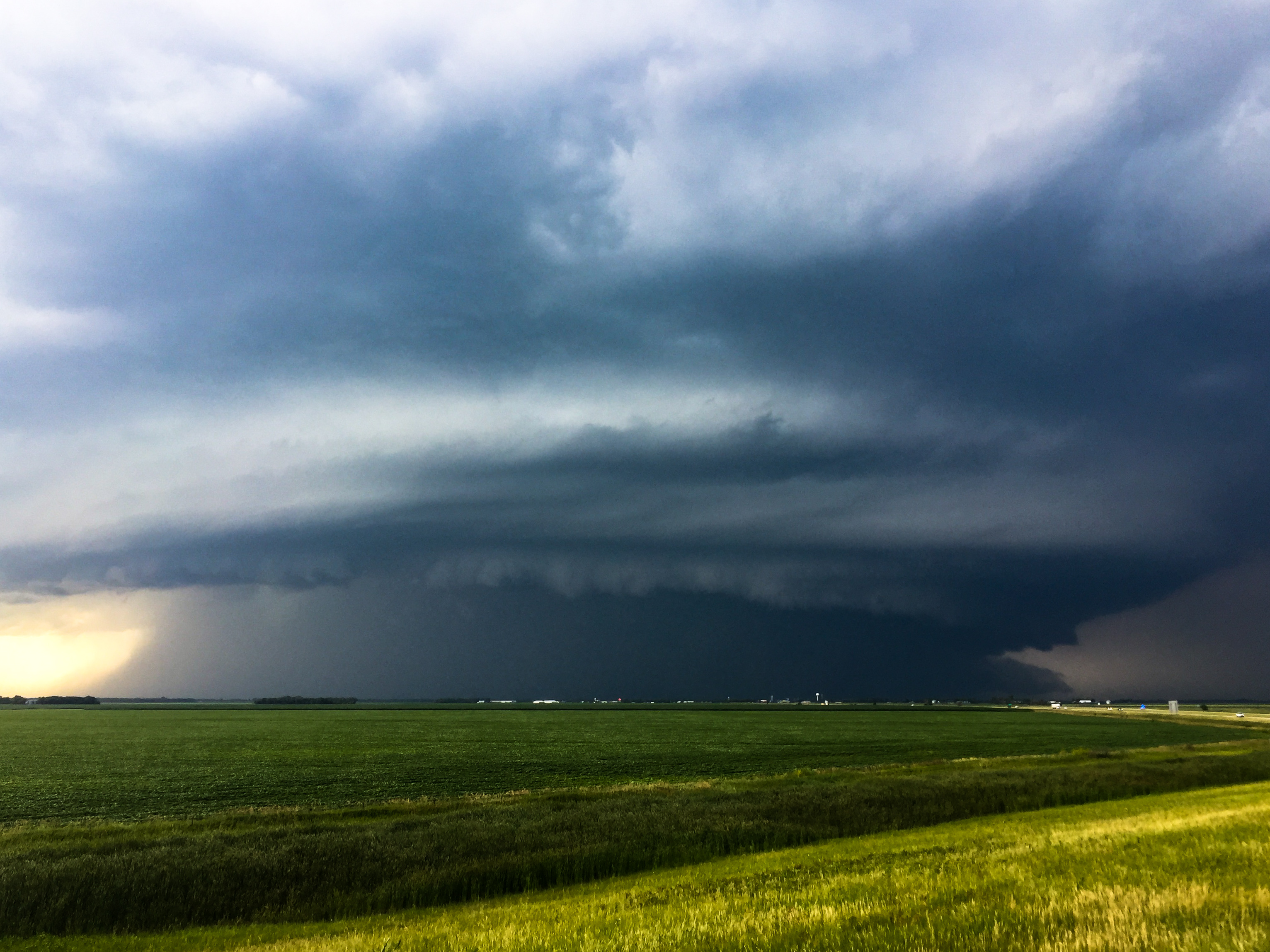 A high-precipitation supercell near Buxton, ND