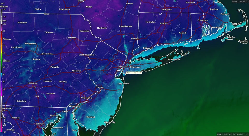 3km NAM Low Temps 