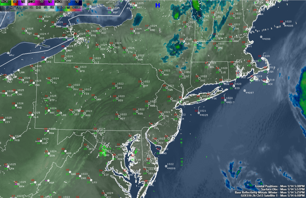 GOES 16 IR & Regional Radar