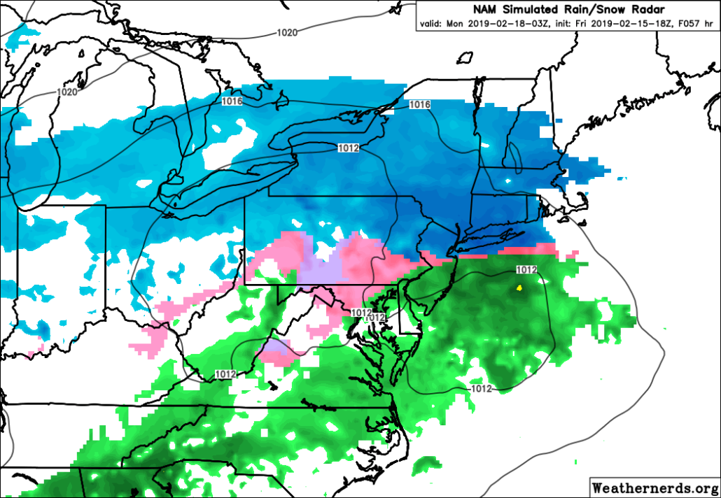 NAM Simulated Reflectivity 