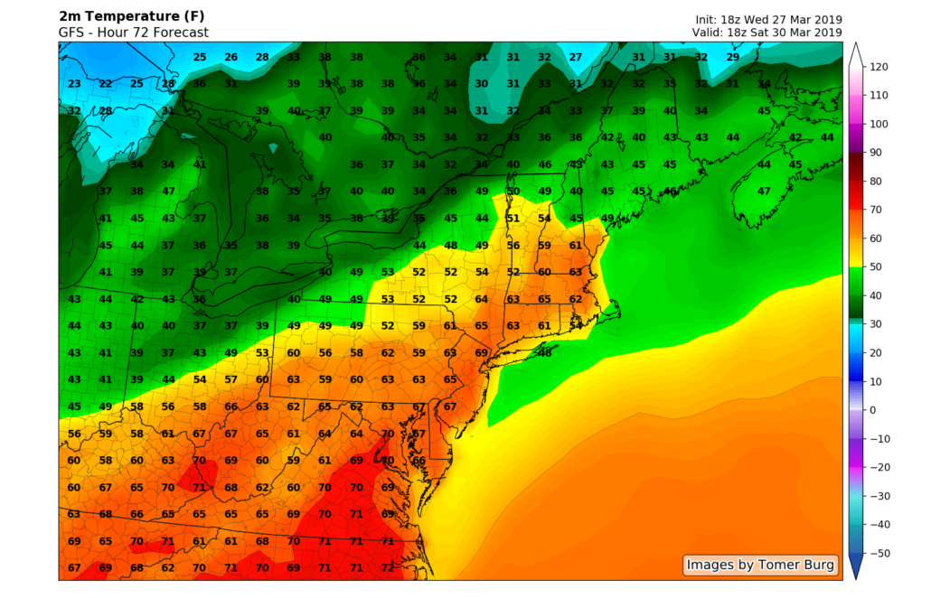 GFS 2m temps 