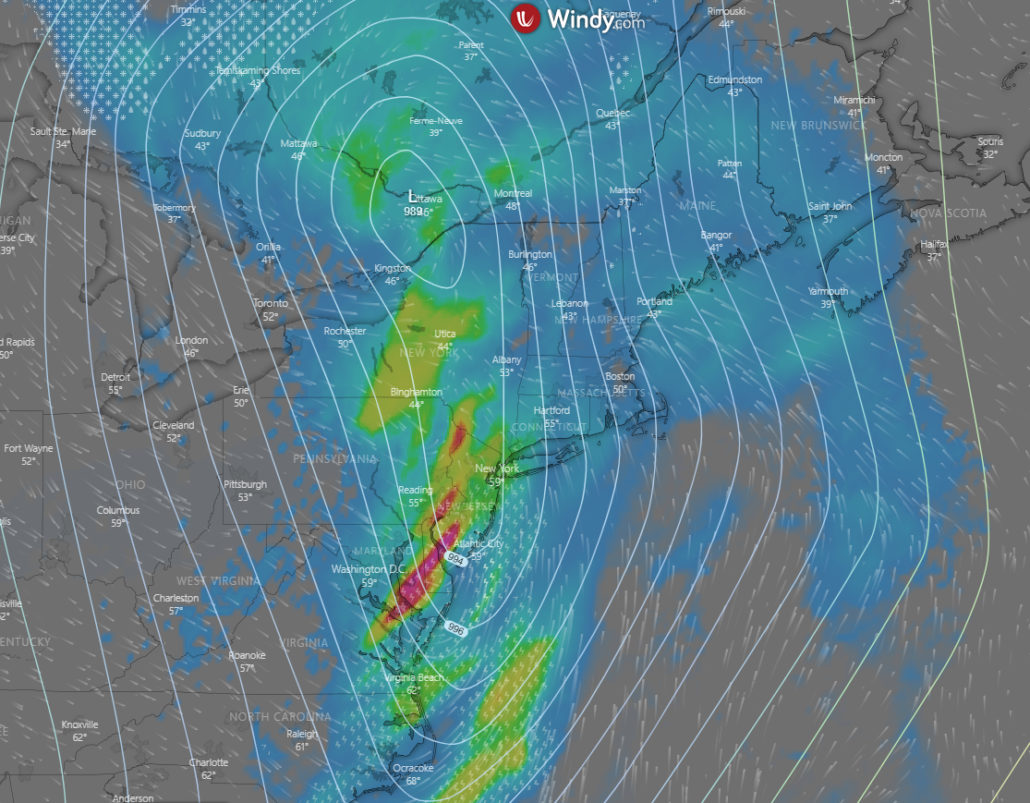Model Precip Friday 8pm 
